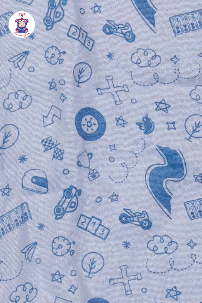 Sky Blue - Unisex Muslin Pyjama Sets