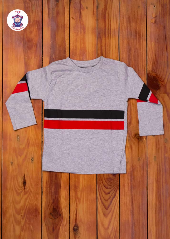 Grey & Red Boys Night Wear