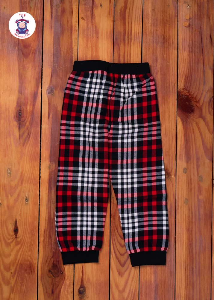Grey & Red Boys Night Wear
