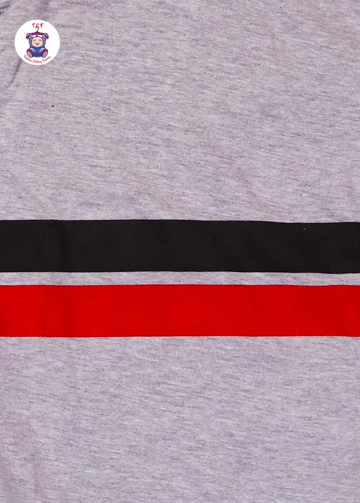 Grey & Red Boys Night Wear