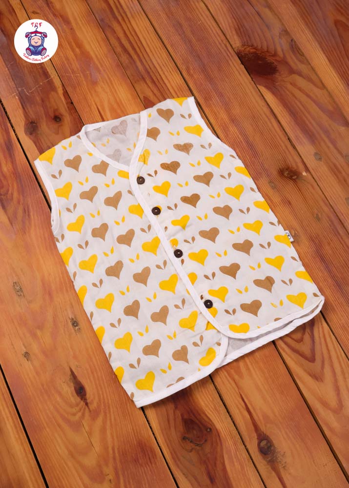 Yellow & Brown - Unisex Muslin Jabla