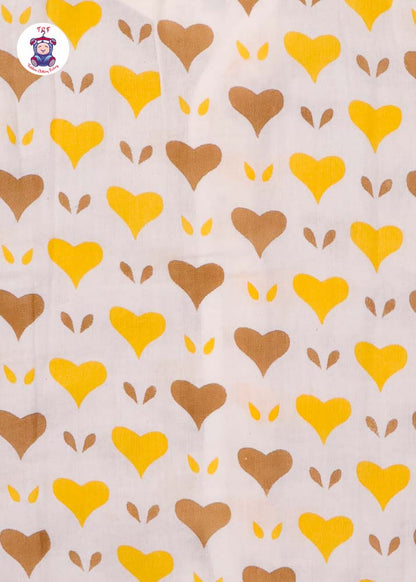 Yellow & Brown - Unisex Muslin Jabla
