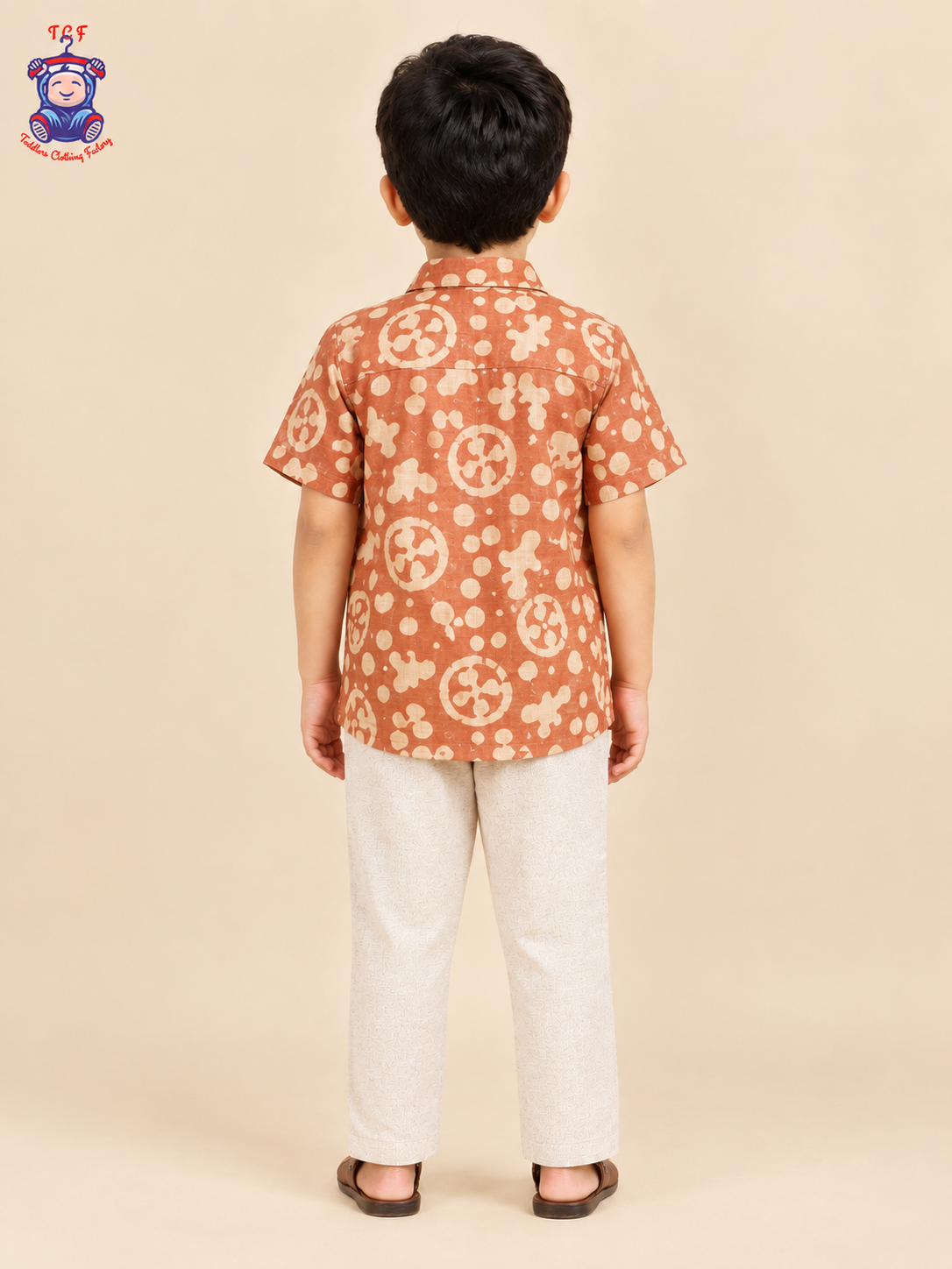 Yellow & Beige - Boys Readymade Bhatik Shirts
