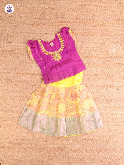 Violet & Yellow - Pavadai Sattai
