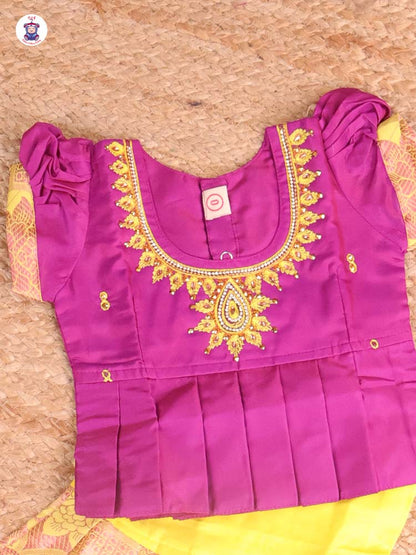 Violet & Yellow - Pavadai Sattai