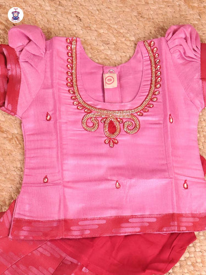 Onion Pink & Maroon - Pavadai Sattai