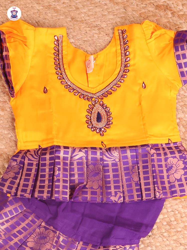 Yellow & Purple - Pavadai Sattai