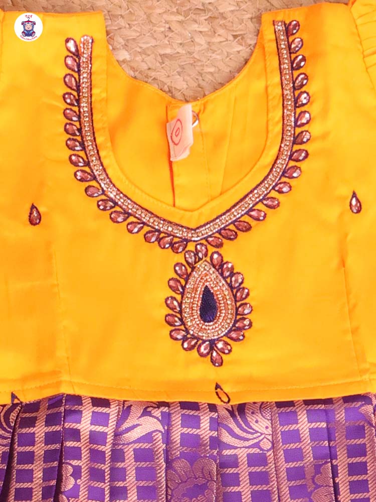 Yellow & Purple - Pavadai Sattai