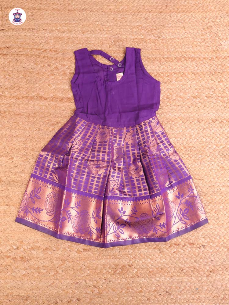 Yellow & Purple - Pavadai Sattai