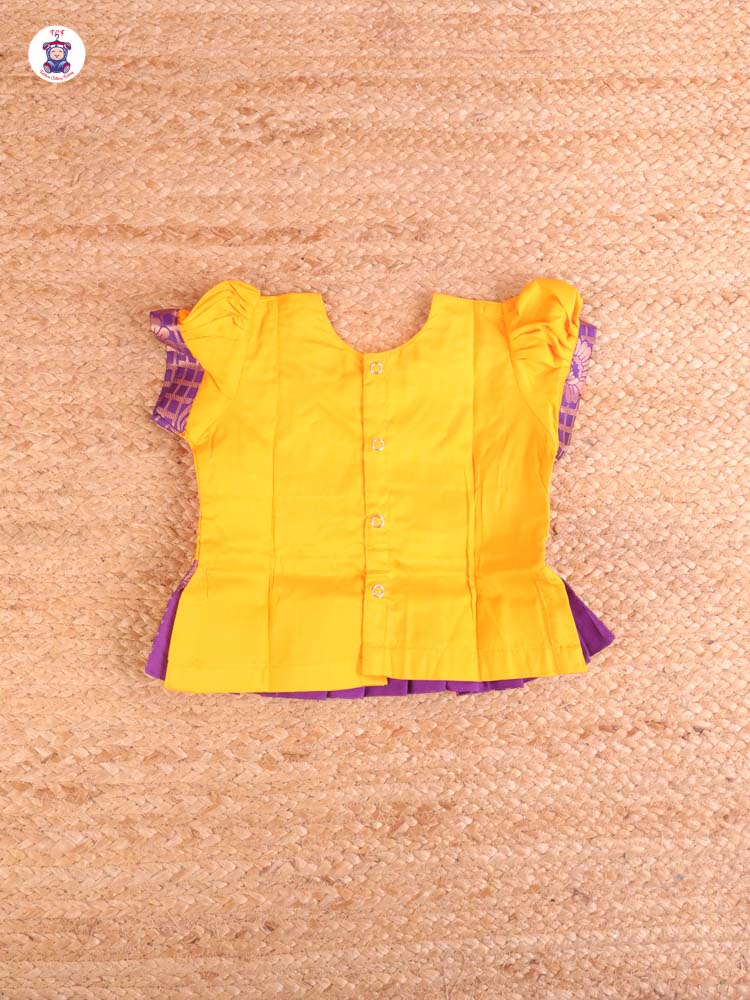 Yellow & Purple - Pavadai Sattai