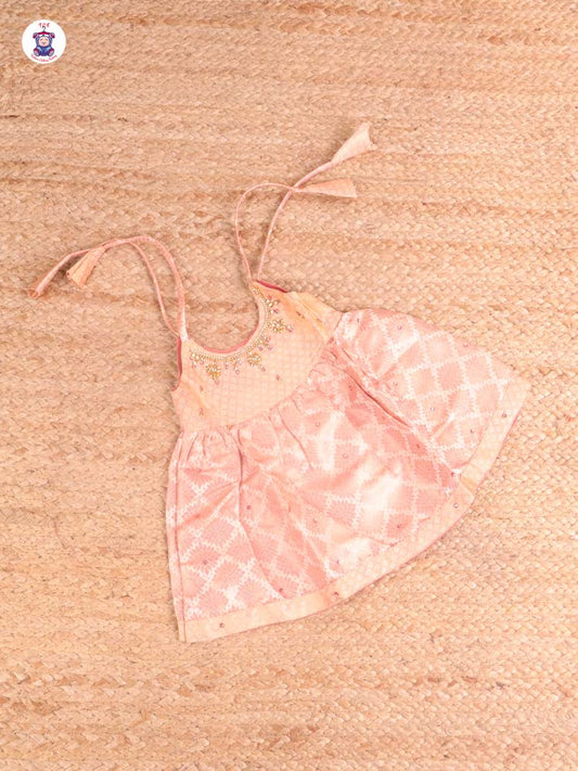 Peach - New Born Frock