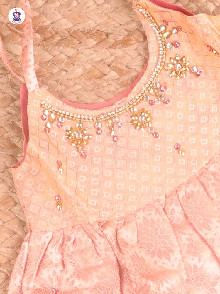 Peach - New Born Frock