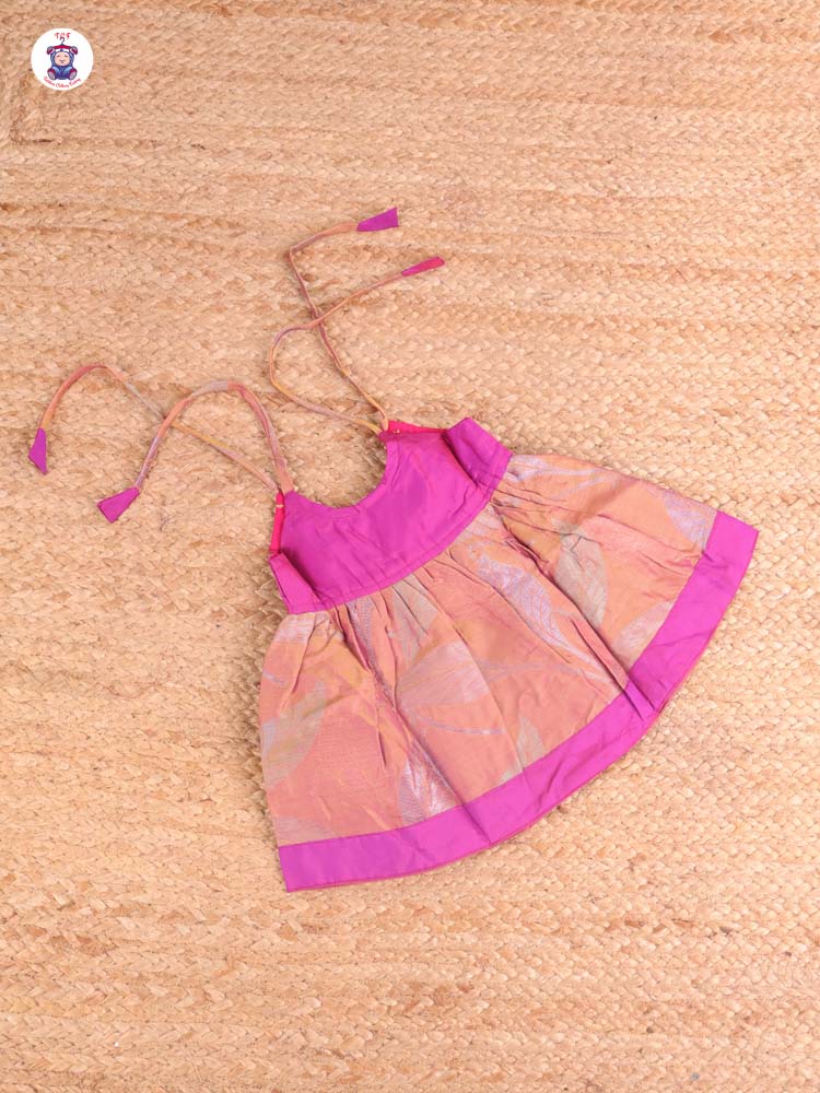 Purple & Brown - New Born Frock
