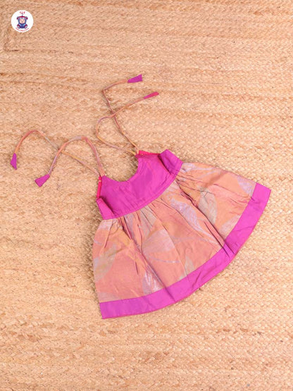 Purple & Brown - New Born Frock