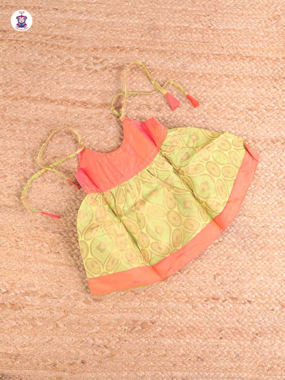 Orange & Green - New Born Frock