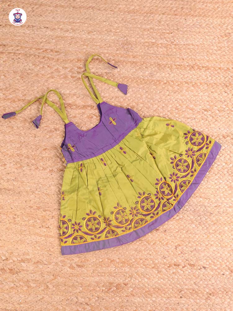 Pastel Green - Embriodered Frock