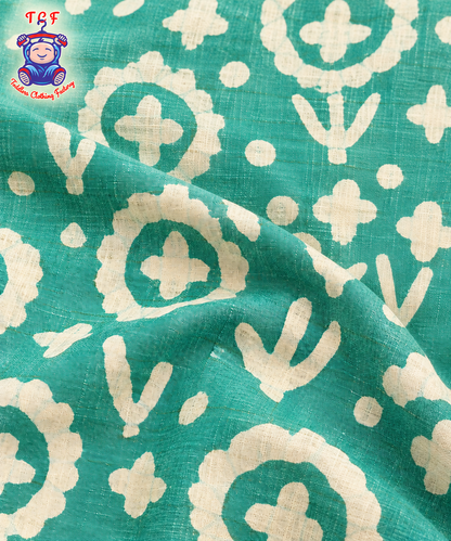 Green & Beige - Boys Readymade Bhatik Shirts