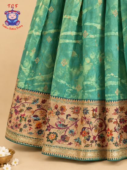 Maroon & Embrodiery Printed Lehenga Choli with Netted Dupatta – Girls Lehenga