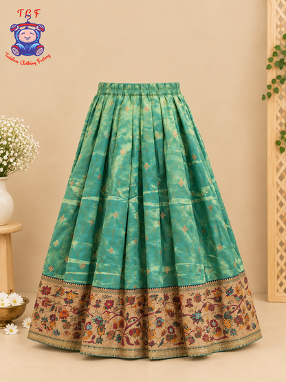 Maroon & Embrodiery Printed Lehenga Choli with Netted Dupatta – Girls Lehenga