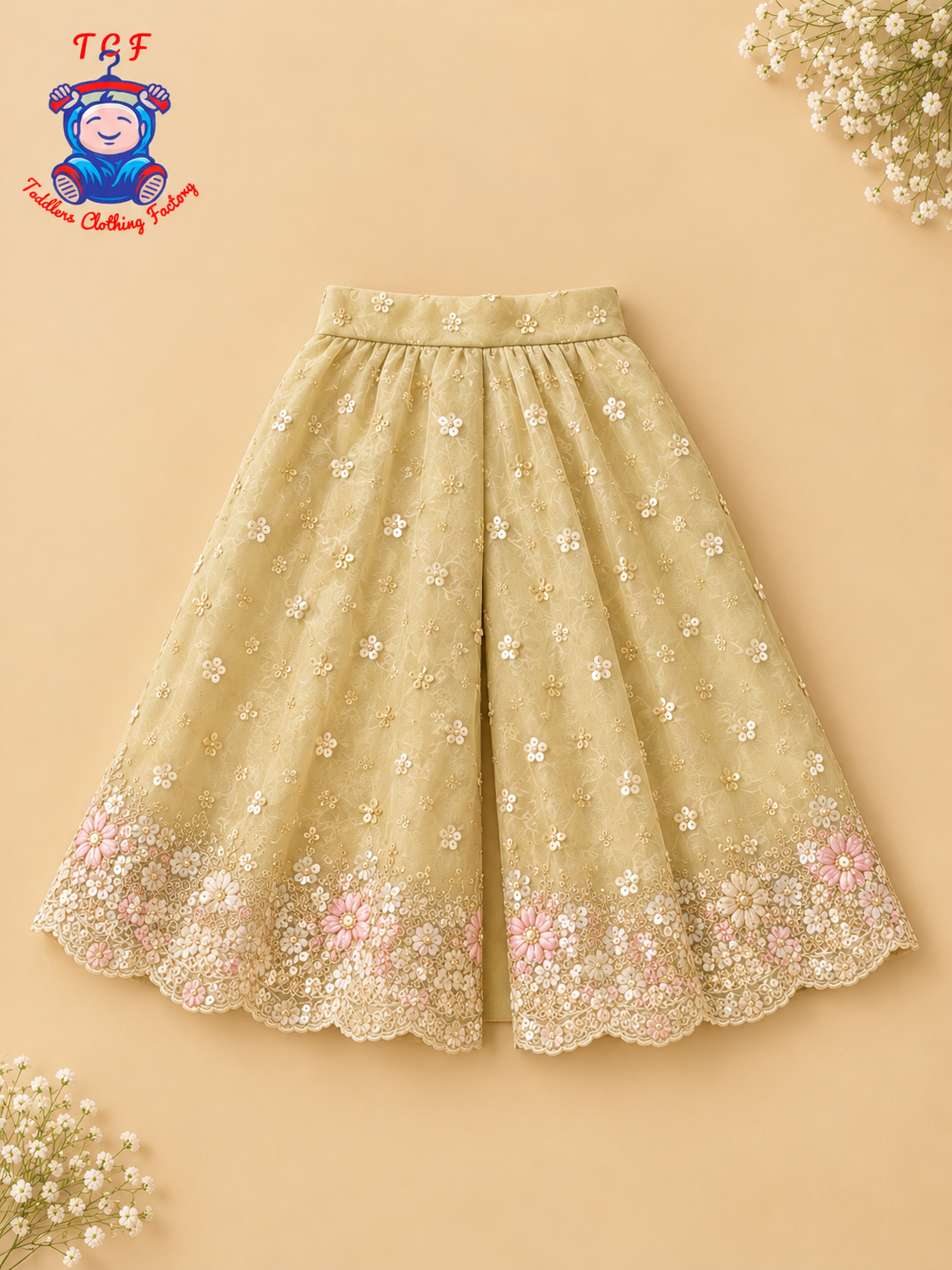Pastel Mint Green - Embroidered Plazzo Set with Dupatta