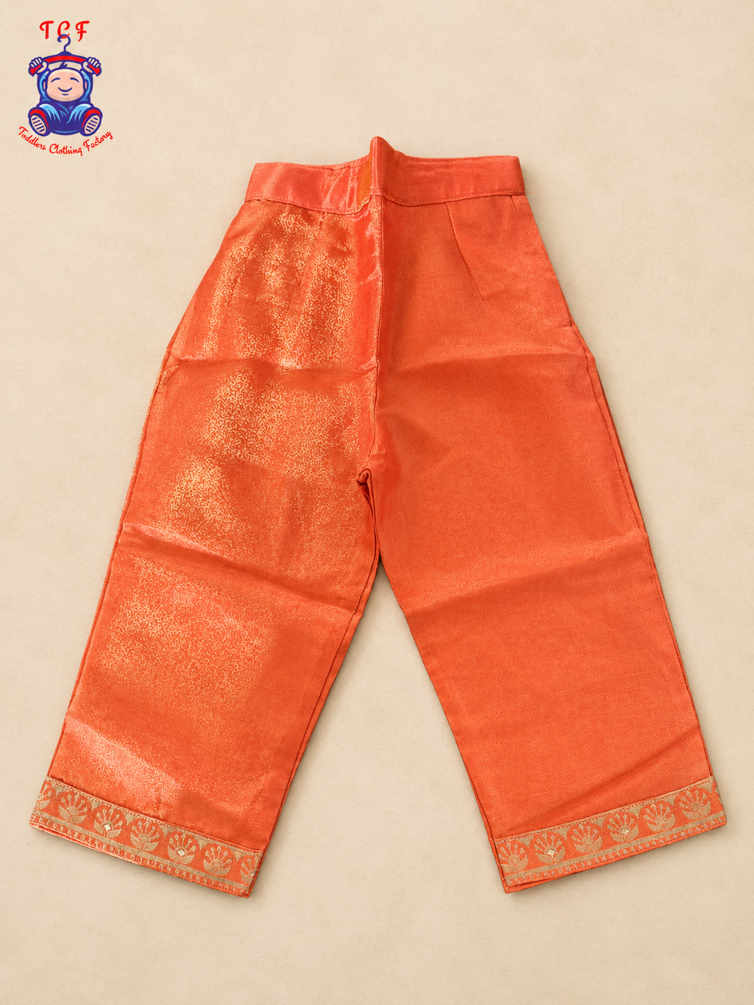 Peach Blossom Embroidered Sharara Set for Girls
