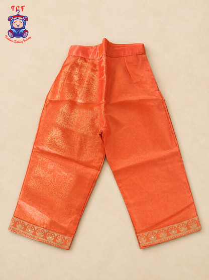 Peach Blossom Embroidered Sharara Set for Girls