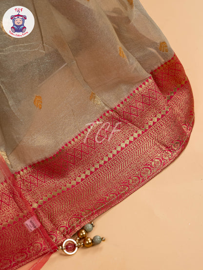 Pink Floral Print - Semi Leghanga Choli
