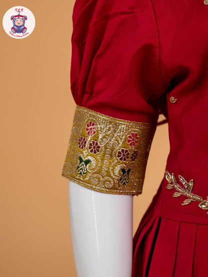 Pink & Yellow - Semi Leghanga Choli