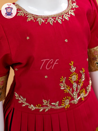 Pink & Yellow - Semi Leghanga Choli