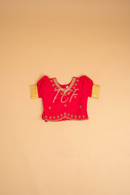 Pink & Mustard - Semi Leghanga Choli