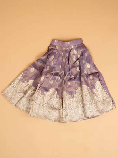 Maroon & Cream - Semi Leghanga Choli