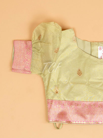 Light Green & Pink - Semi Leghanga Choli