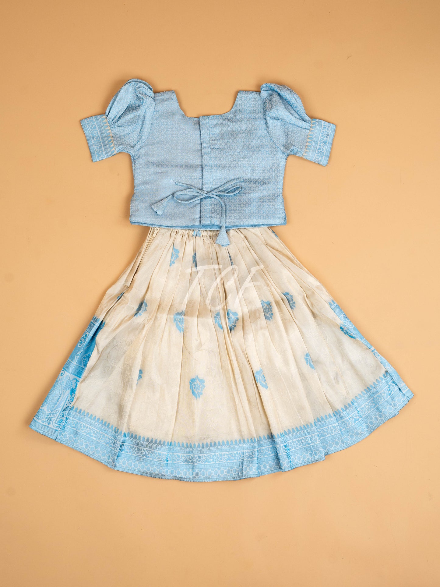 Sky Blue - Semi Leghanga Choli