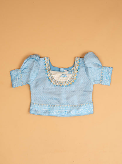 Sky Blue - Semi Leghanga Choli