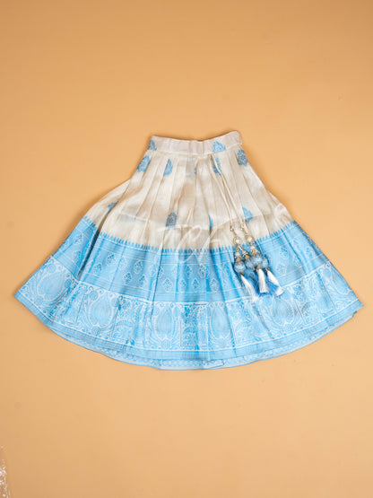 Sky Blue - Semi Leghanga Choli