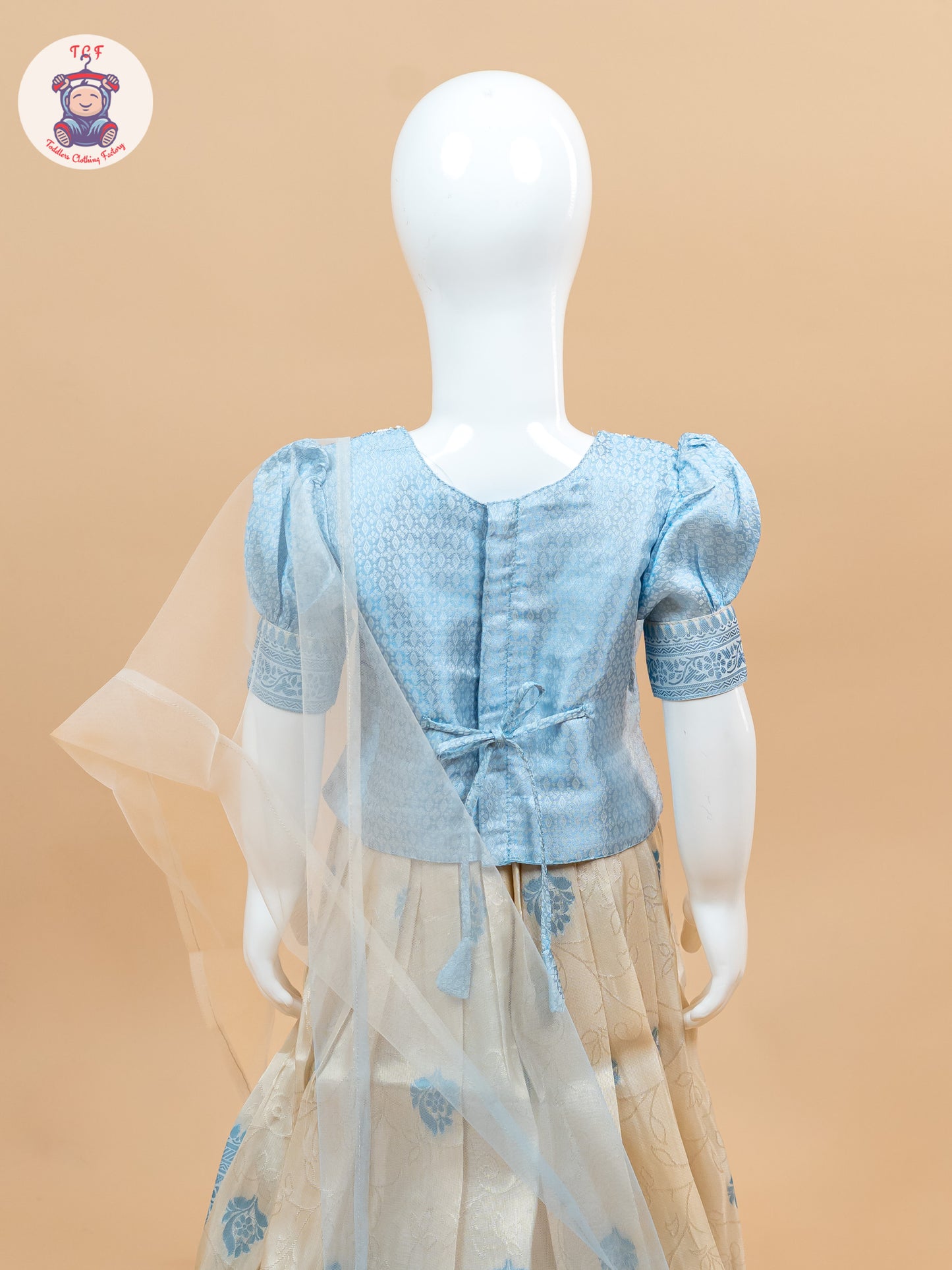 Sky Blue - Semi Leghanga Choli