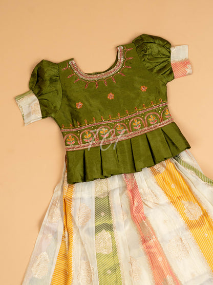 Green - Semi Leghanga Choli