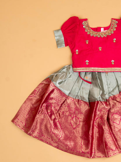 Pink - Semi Leghanga Choli