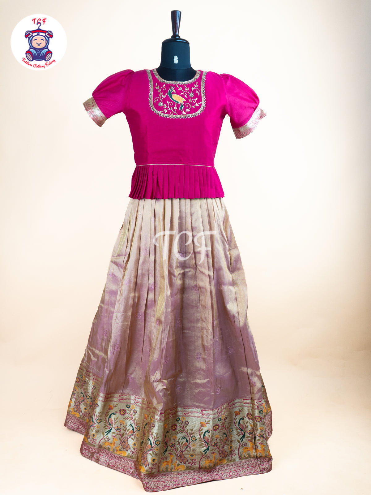 Rani Pink – Girls Embroidered Party Wear Lehenga Choli