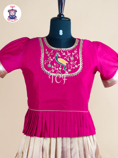 Rani Pink – Girls Embroidered Party Wear Lehenga Choli