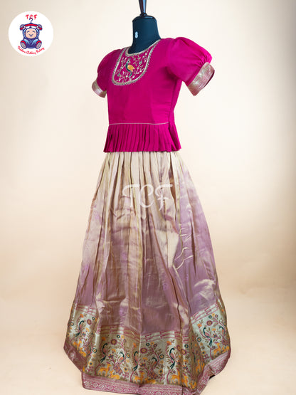 Rani Pink – Girls Embroidered Party Wear Lehenga Choli