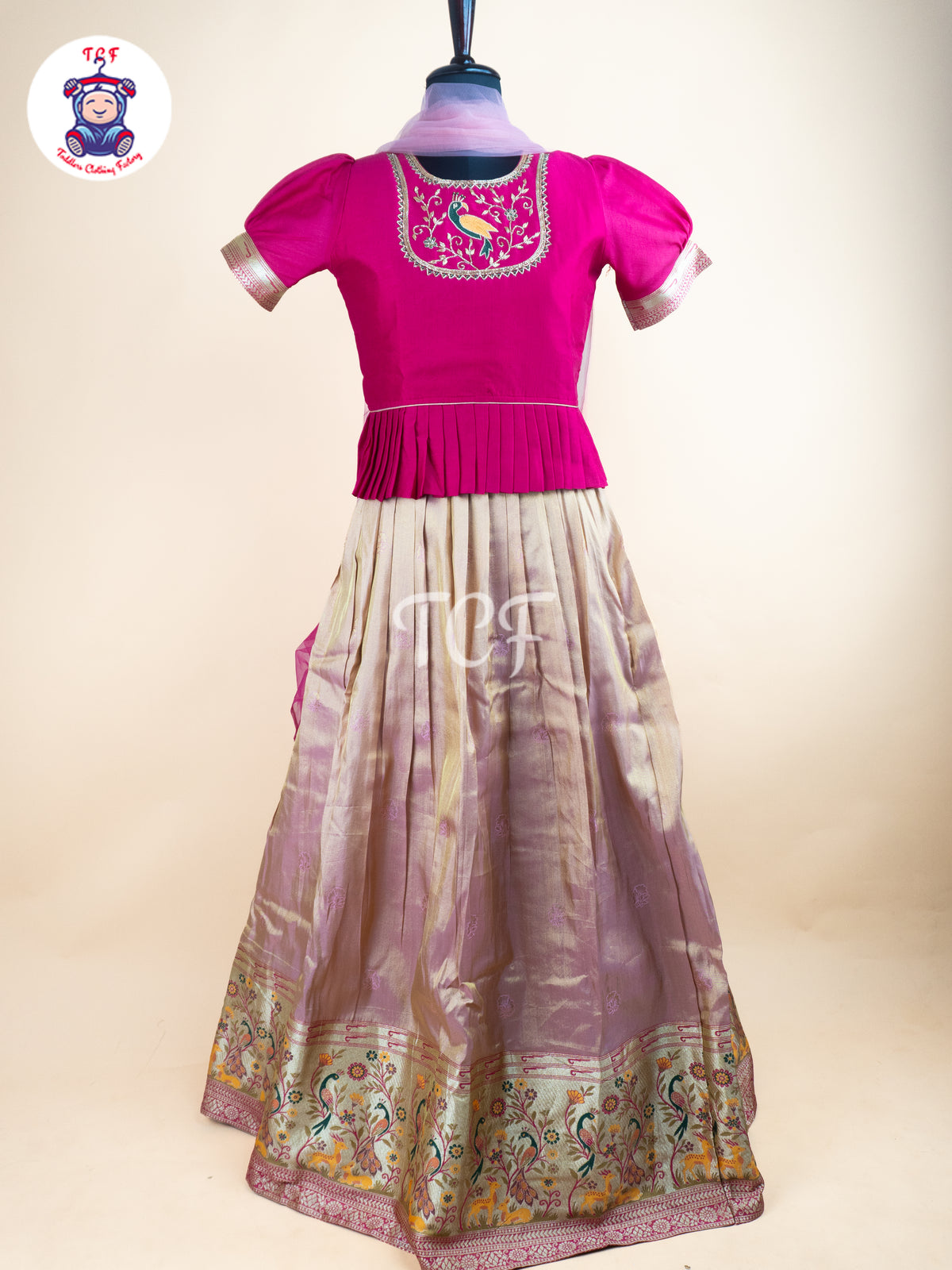 Rani Pink – Girls Embroidered Party Wear Lehenga Choli