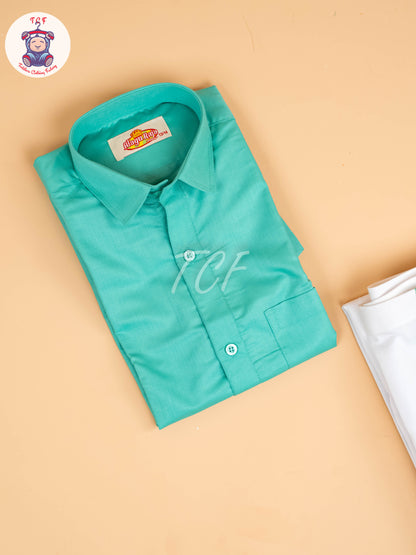 Light Green - Boys Readymade Dhotis & Shirts