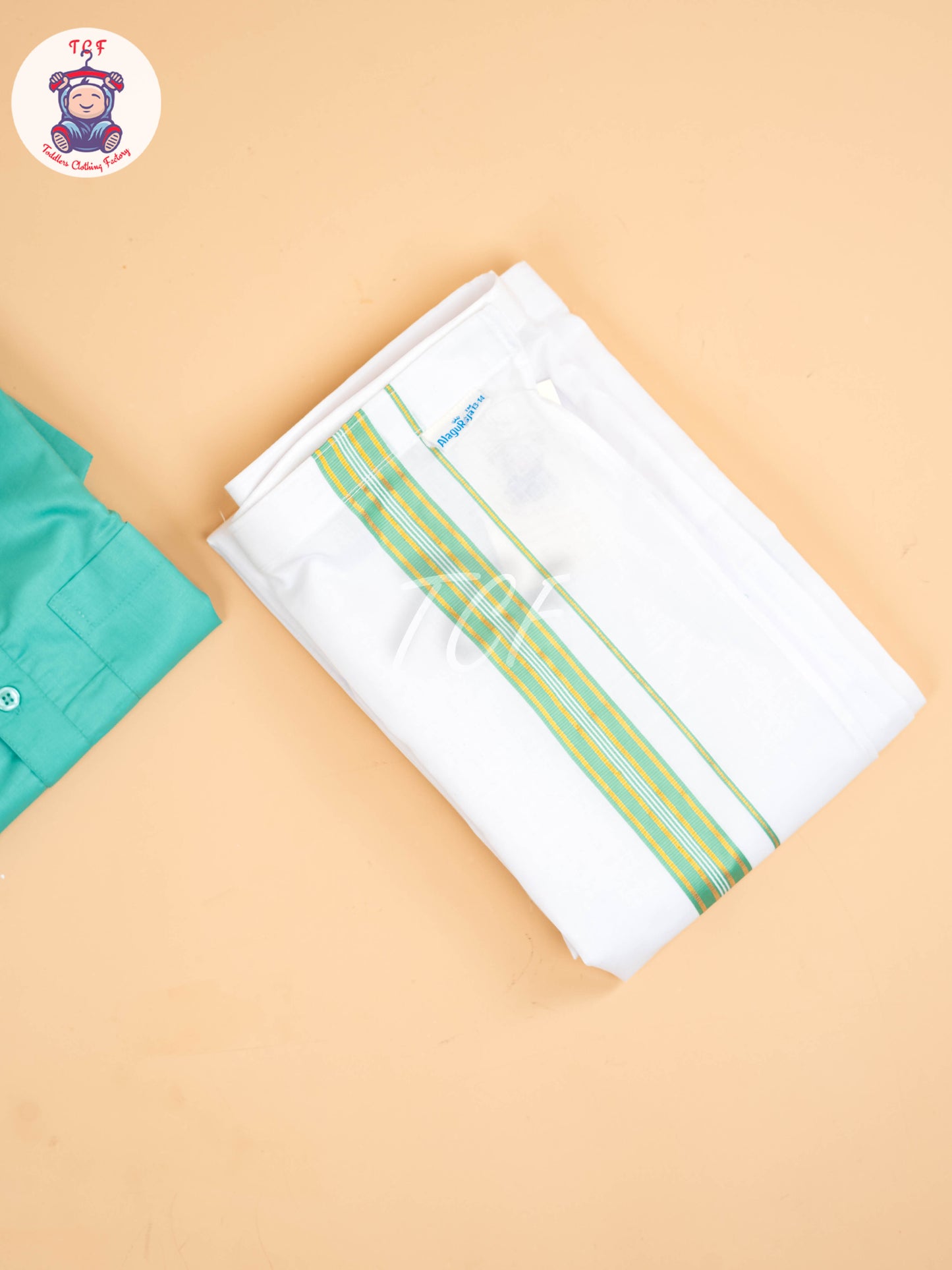 Light Green - Boys Readymade Dhotis & Shirts