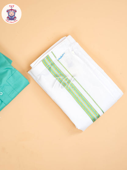 Light Green - Boys Readymade Dhotis & Shirts