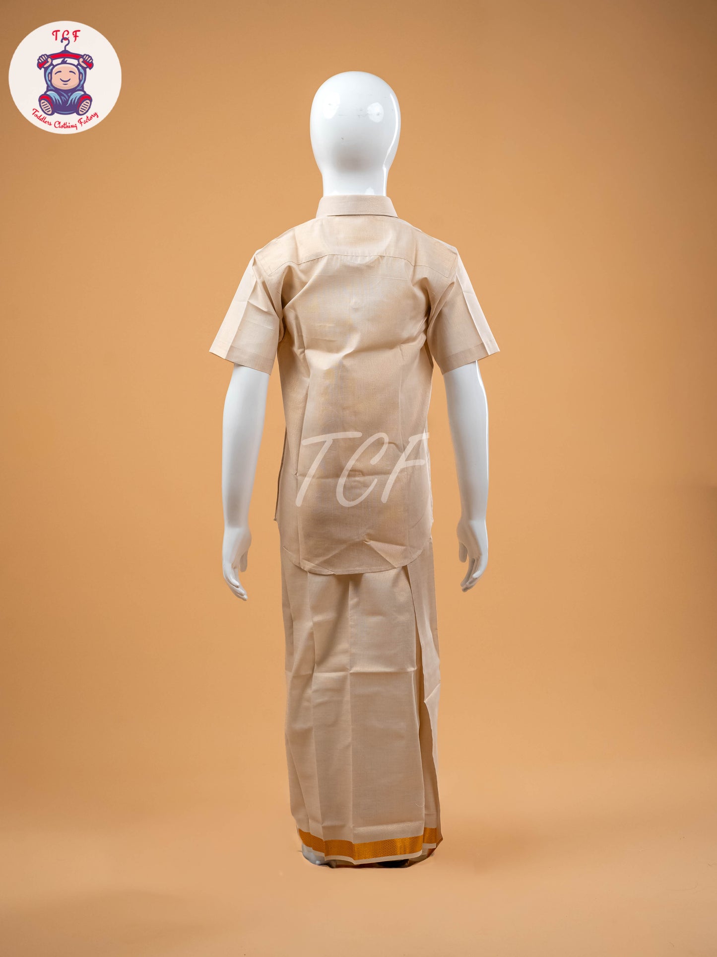 Gold - Boys Readymade Dhotis & Shirts