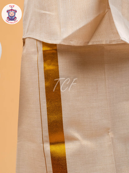 Gold - Boys Readymade Dhotis & Shirts
