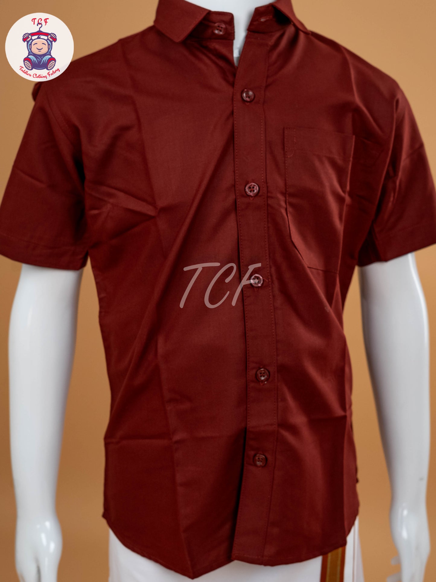 Maroon - Boys Readymade Dhotis & Shirts