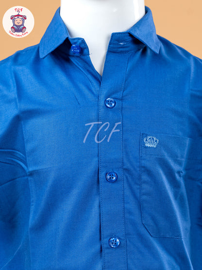 Royal Blue -  Boys Readymade Dhotis & Shirts