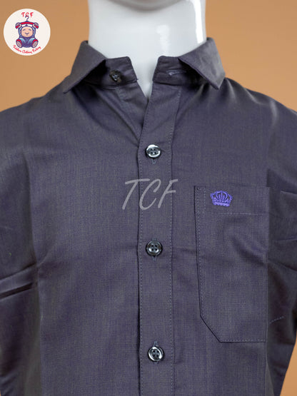 Grey - Boys Readymade Dhotis & Shirts
